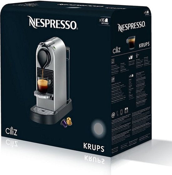 Krups Nespresso Citiz & Milk XN761B - Koffiecupmachine - Zilver - Met Melkopschuimer - Compact - Retro Design
