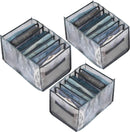 3 stuks Opbergdozen-lade-organizer voor jeans en broeken - grijs -groot maat 36*25*20 met gratis reiskussen