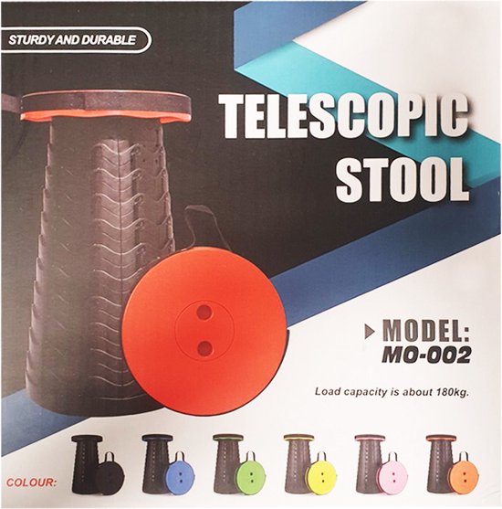 Inklapbare verstelbare telescopische visstoel/kruk 180 kg