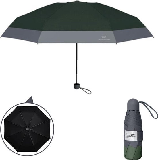 Opvouwbare paraplu - UV zonnescherm SPF 50+ - windproof - groen