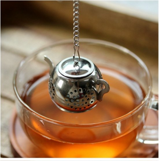 Roestvrijstalen Theezeefje met Ketting | Herbruikbaar RVS