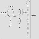 5stuks Ruimtebesparende Kledinghangers met RVS Ketting - 13 Ringen per Ketting voor een Georganiseerde Garderobe-zilver