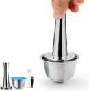 4-delige RVS Dolce Gusto Capsule Set met Tamper en Borstel