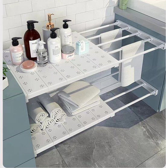 Verstelbaar legplank voor kasten - Uitschuifbaar van 51 tot