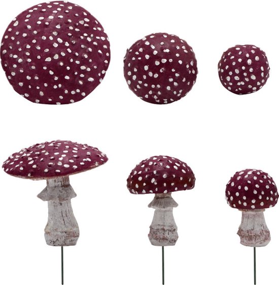 3-delige Glow in the Dark Tuin Paddenstoel Decoratie Set