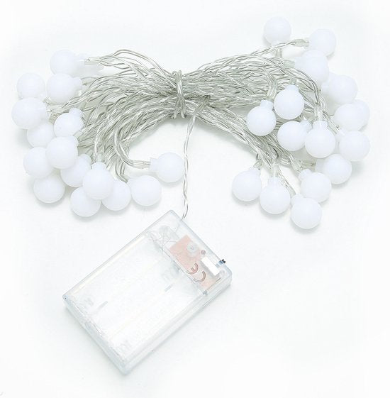 Xtraworks -Lichtsnoer-Led Lampjes Slinger-20 LED bolletjes- tuindecoratie- werkt Op Batterijen-3 meter (warm wit)