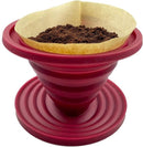 Opvouwbare siliconen koffie filter rood