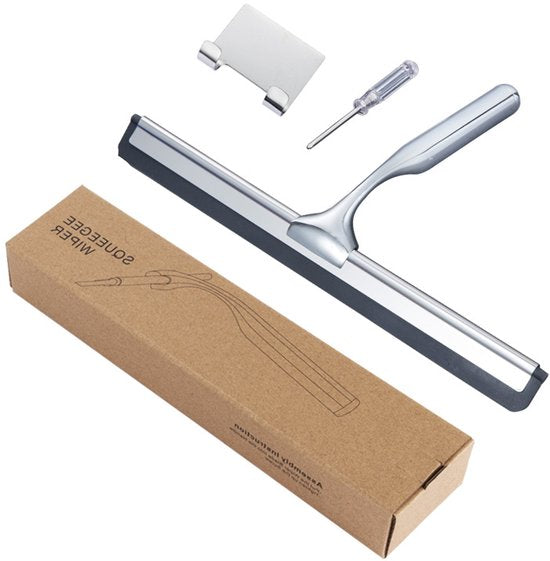 RVS Douchewisser 25 cm – Magnetische Houder | Zonder Boren | Strepenvrij Glas & Tegels