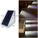 2 stuks Solar Trapverlichting Driehoekig 13 LED – Warm Licht – 2 stuks – Aluminium – Weerbestendig – Energiezuinig