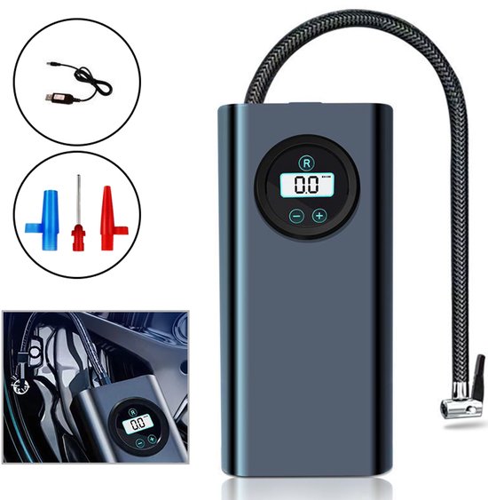 Draadloze elektrische autoluchtpomp voor in de auto, grensoverschrijdende verpakking/opladen [digitaal display] Alles-in-één oplader