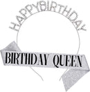 Merkloos Tiara-Sjerp 'Birthday Queen' Zilver