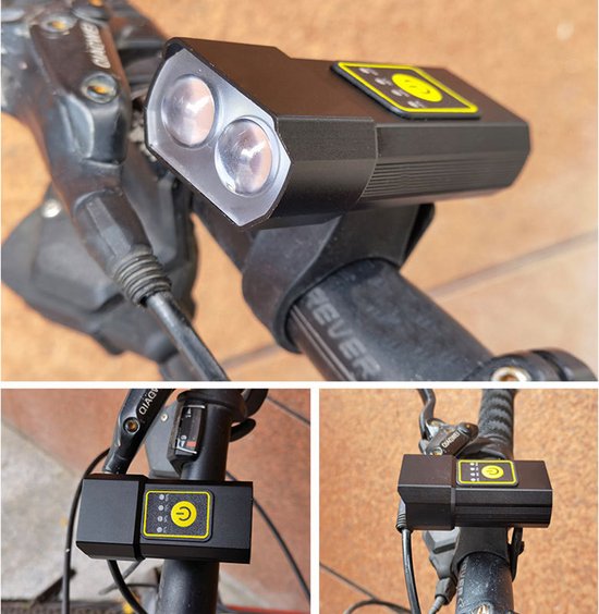 Xtraworks- Waterdichte Fietsverlichting set- USB Oplaadbaar-voor en achter-zwart