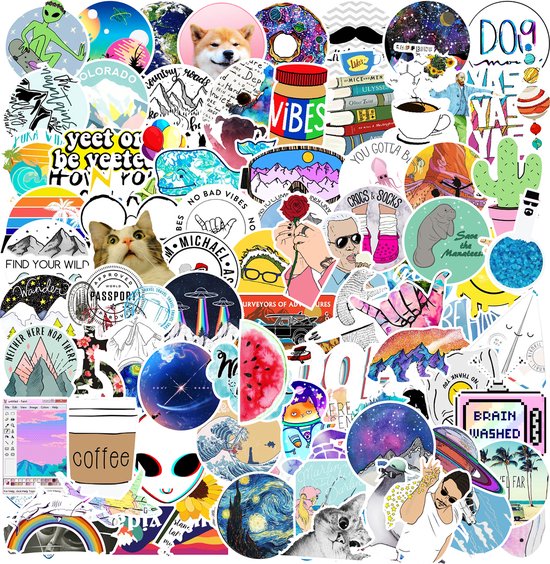 103 Graffiti Stickers - Waterdichte Stickers voor Laptop en
