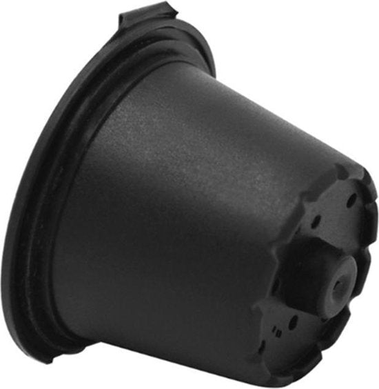 koffiecapsulefilterkop-4-stuks Hervulbare capsulefilter met een lepel en borstel voor nespresso-koffiemachines-zwart