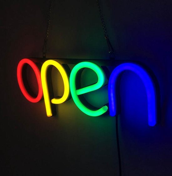Neon verlichting-LED open bord-Licht reclamebord-hanglamp-rood geel groen blauw