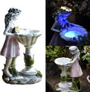 Bloemenelfje Tuinbeeld - Zonne-energie Lamp 17x12x29 cm