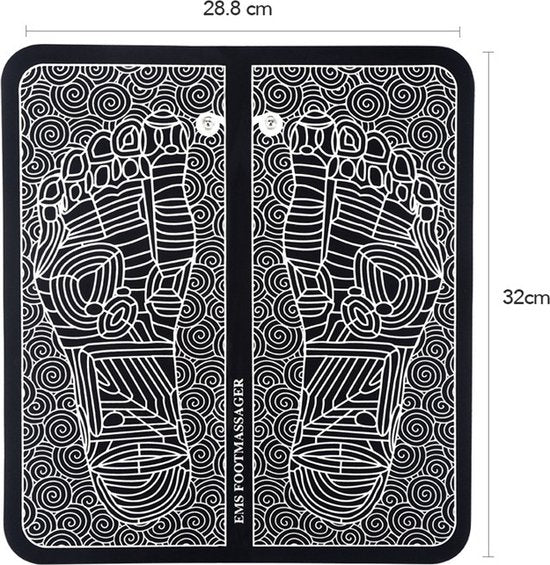 Voetverlichting op Een Nieuw Niveau: De Voetmassage Mat met Innovatieve EMS-Technologie - 6 Massagestanden & 9 Intensiteiten - Draadloos & USB-oplaadbaar