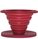 Opvouwbare siliconen koffie filter rood