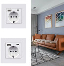 Inbouwstopcontact USB-A & USB-C - Wit - Kinderbeveiliging