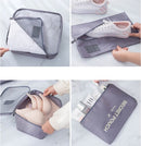 7 delige koffer organizer set- superlichte Packing Cubes-grijs