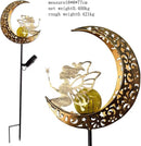 Solar Maanverlichting - Glazen Bollamp Tuinlantaarn