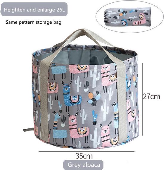 TDR - Opvouwbaar waterdichte bad - geschikt voor voetenbad / kleren wassen / etc - 26L grijs alpaca
