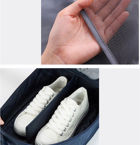 TDR - schoenen opbergtas - multifunctionele - draagbare opslag - schoenentas - grijs
