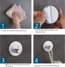 Unikorf 4 stks Zelfklevende Handdoekhaakjes Zilver