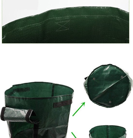 2 STUKS Aardappelplantzak met Luchtcirculatie en Waterafvoer-plantzak voor het kweken van groenten & fruit. 35x50cm Groen