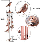 Retro metalen windgong metaal galvaniseren ekster