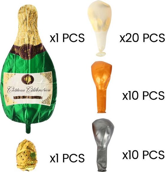 32-delige champagne ballonnenset voor feestdecoratie