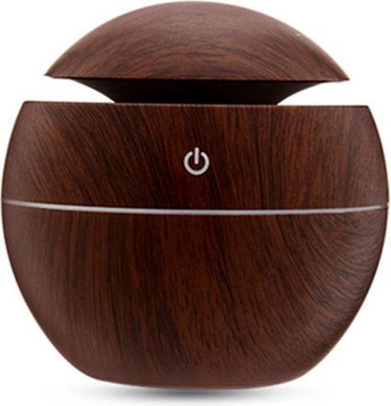 Luchtbevochtiger Aromatherapie met LED Donkerbruin 100x100mm