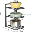 3-Lagen Verstelbaar Pannenrek van Premium Koolstofstaal - Ru