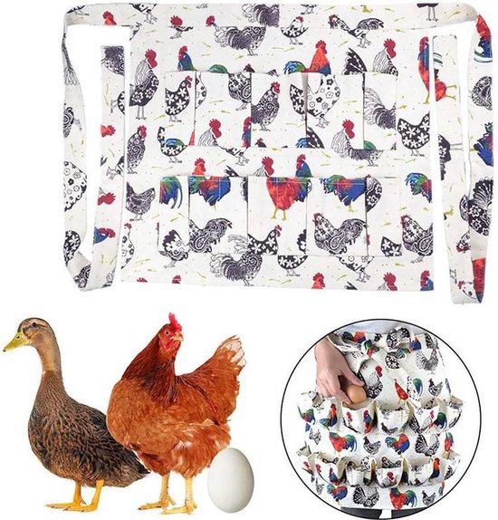 Eierschort - 12 zakken - Kip, Gans, Eend patroon