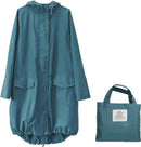 Opvouwbare waterdichte regenjas met draagtas - Oceaanblauw