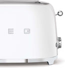 SMEG TSF02WHEU Broodrooster - 4 Sneden - 2 Lange Sleuven - 1500W - 6 Bruiningsstanden - Ontdooifunctie, Opwarmfunctie & Bagelfunctie - '50s Style - Wit