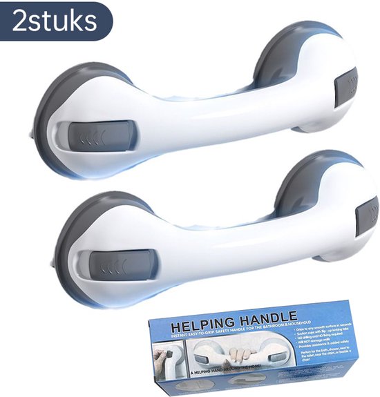 2-pack Handgrepen - 2 stuks - met zuignappen - verrijdbare leuningen - veiligheidsgrepen - badkamerstandaards - douchegrepen - veiligheidsbeugel - voor senioren en gehandicapten ondersteuning in toilet - Kastgrepen, glazen deuren, ramen
