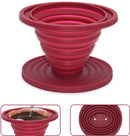 Opvouwbare siliconen koffie filter rood