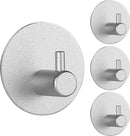 Unikorf 4 stks Zelfklevende Handdoekhaakjes Zilver