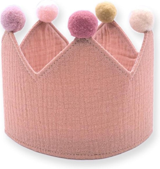 Verjaardagskroon - Koninklijke Kroon 1-9 jaar - Roze