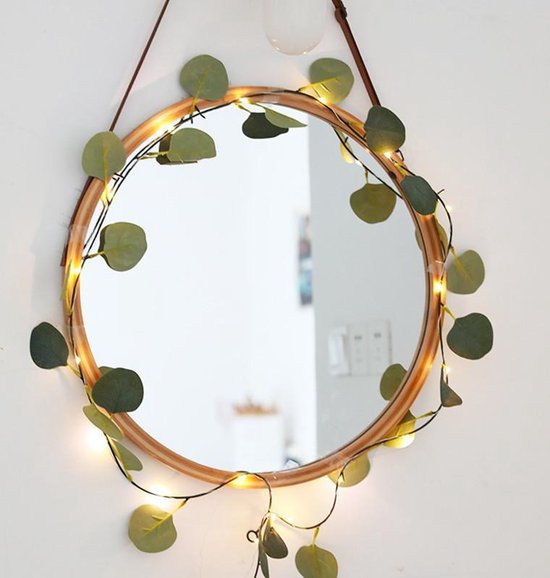 led lichtstring/lichtsnoer eucalyptusbladeren wijnstok licht 10meter 100 lampjes-wekt op batterij