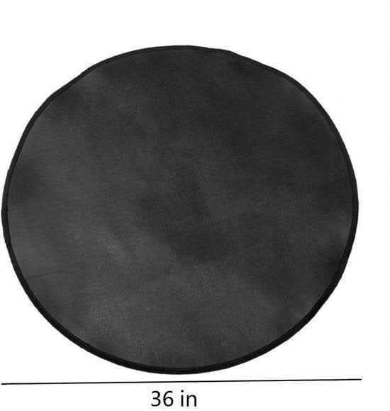 Tuin vloermat 36 inch - Bescherming onder barbecue - Zwart