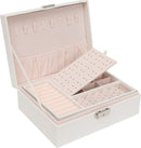 Sieradendoos wit met meerdere vakken en vergrendeling