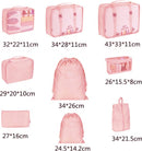 Packing Cubes 9-Delig – Koffer Organizer Reistassen – Duurzame Bagage Opbergset – Roze