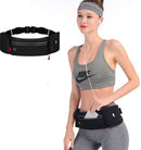TDR - Heuptasje sport – running belt - Inc. bidon 600ml - verstelbare buideltas 60cm to 102cm - waterafstotend  - Zwart
