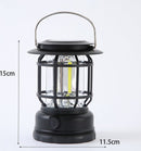 Multifunctionele Compacte Kampeerlamp met Powerbank - Duurzaam, Dimbaar & Waterdicht - USB/Zonne-Energie Opladen - Ideaal voor Outdoor & Tuin-zwart