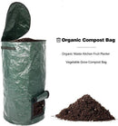 TDR-compostzak met grote capaciteit voor tuin - 45 x 45 x 80 cm - 162 Liter - donkergroen