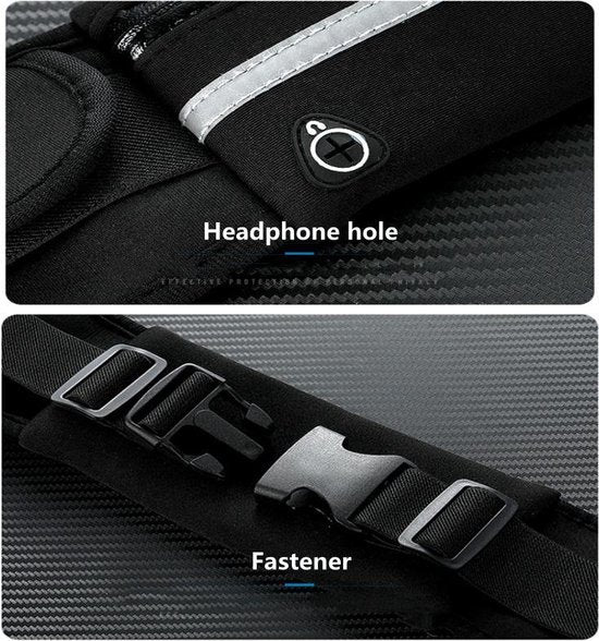 TDR - Heuptasje sport – running belt met Waterfleshouder zwart