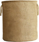 Wasmand Katoen - Opbergmand 52 ltr - Mand Rond met handvaten - Wasbox Opvouwbaar - Speelgoedmand