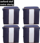 4 Stuks Opbergtas voor Kleding / Dekbed / Tuinkussens -Oxford-stof - Set van 4 stuks ( 46*28*48CM) - Marineblauw